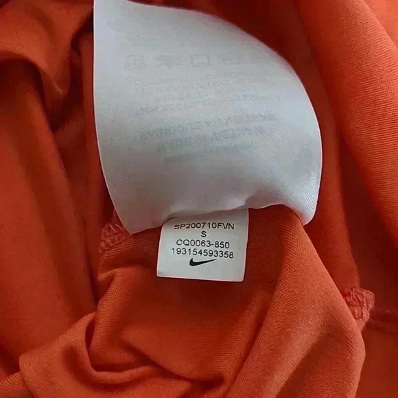 Nike Dri-Fit Tank Top Shirt Womens Orange Coral Sleeveless Size Small - Picture 5 of 5